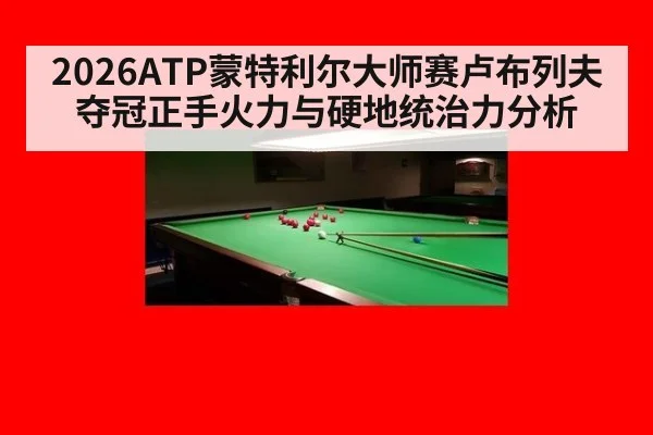 2026ATP蒙特利尔大师赛卢布列夫夺冠正手火力与硬地统治力分析